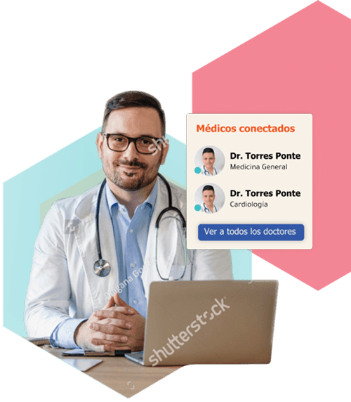 Doctor with patient illustration